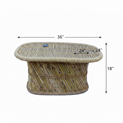 Bamboo Mudda Table Natural Beige Finish
