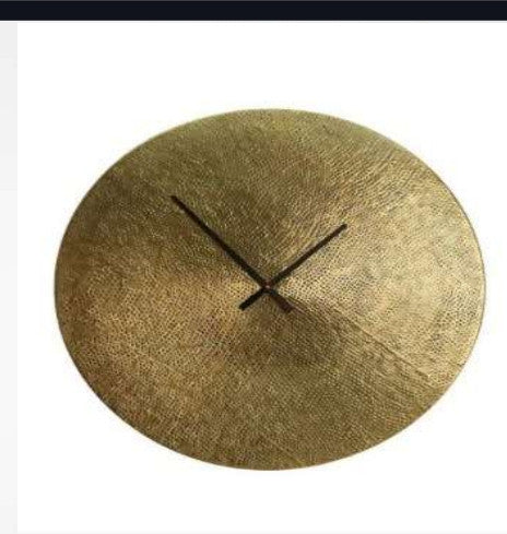 Gold Hammered Wall Clock