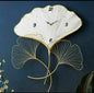 Designer Metal Leaves Shape Wall Clock
