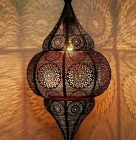 Metal Moroccan Hanging Lamp – Elegant Pendant Light