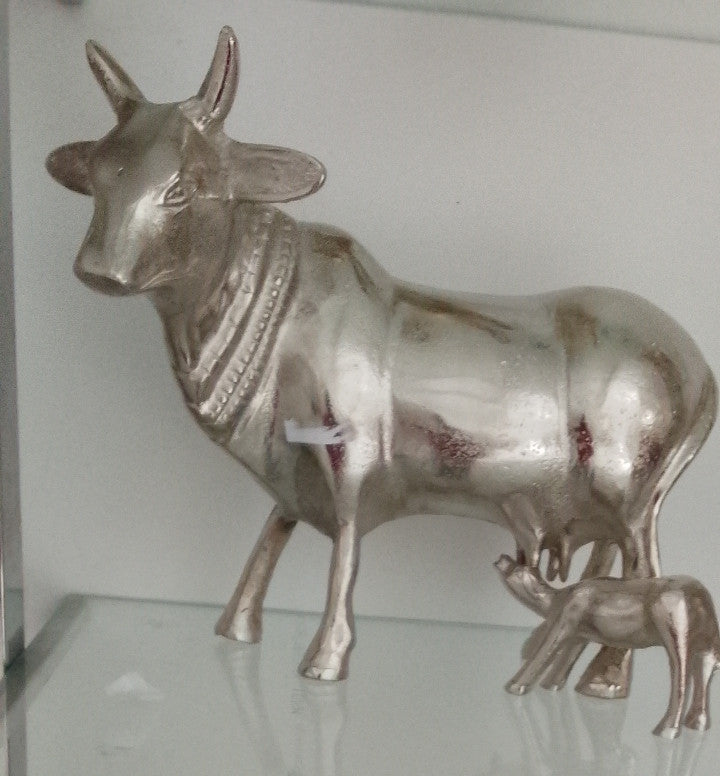 Kamdhenu with Calf – Symbol of Abundance & Divine Blessings