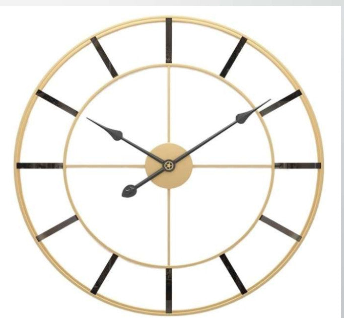 Simple Gold And Black Wall Clock