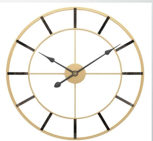 Simple Gold And Black Wall Clock