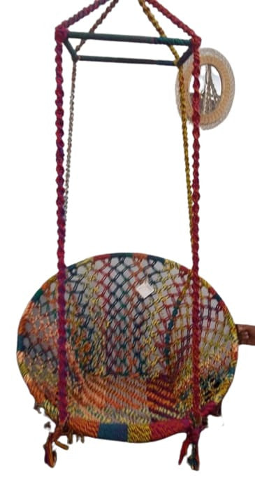Handcrafted Hanging Swing Chair for Adults & Kids – Multi-Colour