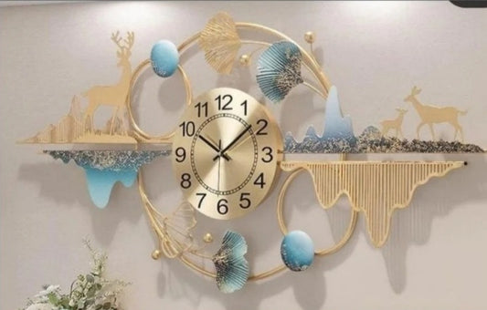 Metal Ginko Wall Clock