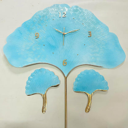 Decorative Iron Petal Wall Clock – Handcrafted Floral Metal Wall Decor - Brass Decors
