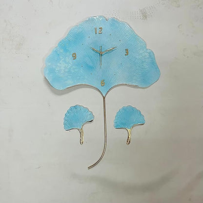 Decorative Iron Petal Wall Clock – Handcrafted Floral Metal Wall Decor - Brass Decors