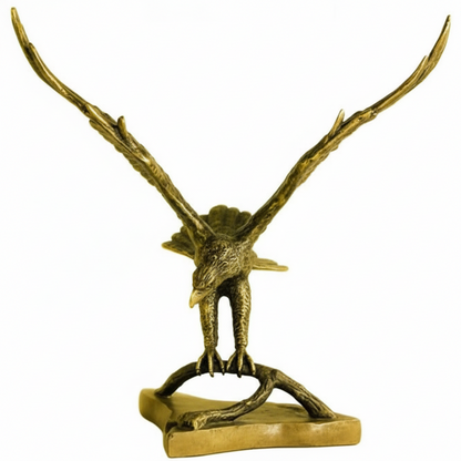 Bronze sculpture of a stegosaurus on a white background