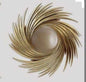 Designer Large Round Fiber Wall Mirror