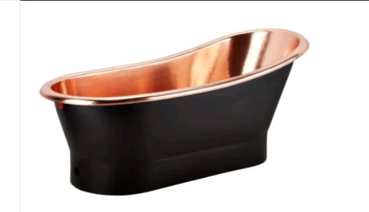 Luxury Black Copper Bathtub – Energy Efficient & Health-Enhancing