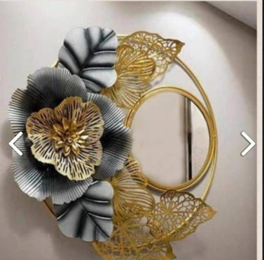 Metal Wall Decor with Mirror