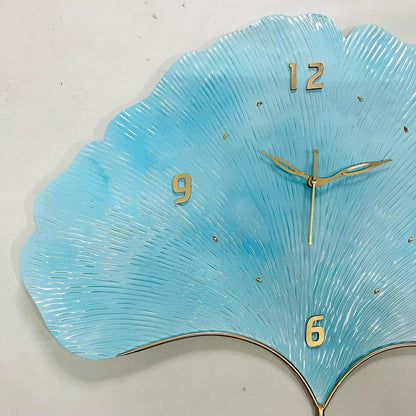 Decorative Iron Petal Wall Clock – Handcrafted Floral Metal Wall Decor - Brass Decors