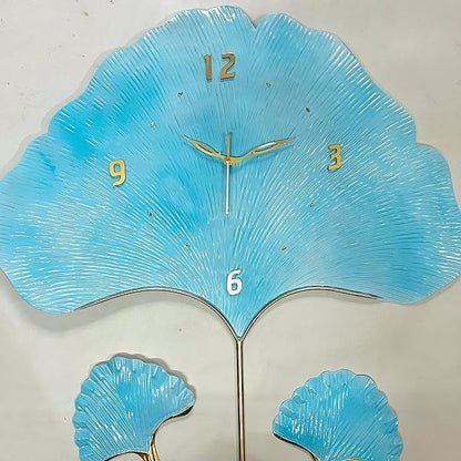 Decorative Iron Petal Wall Clock – Handcrafted Floral Metal Wall Decor - Brass Decors