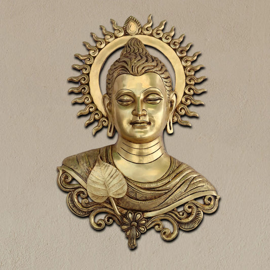 Brass Buddha God Idol Collectible Handicraft