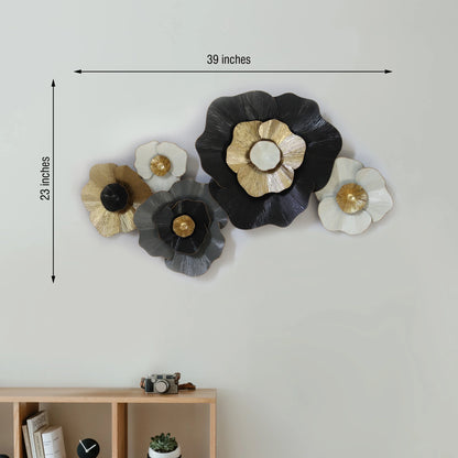 Sunflower Story Metallic Wall Decor for Living Room & Bedroom - Brass Decors