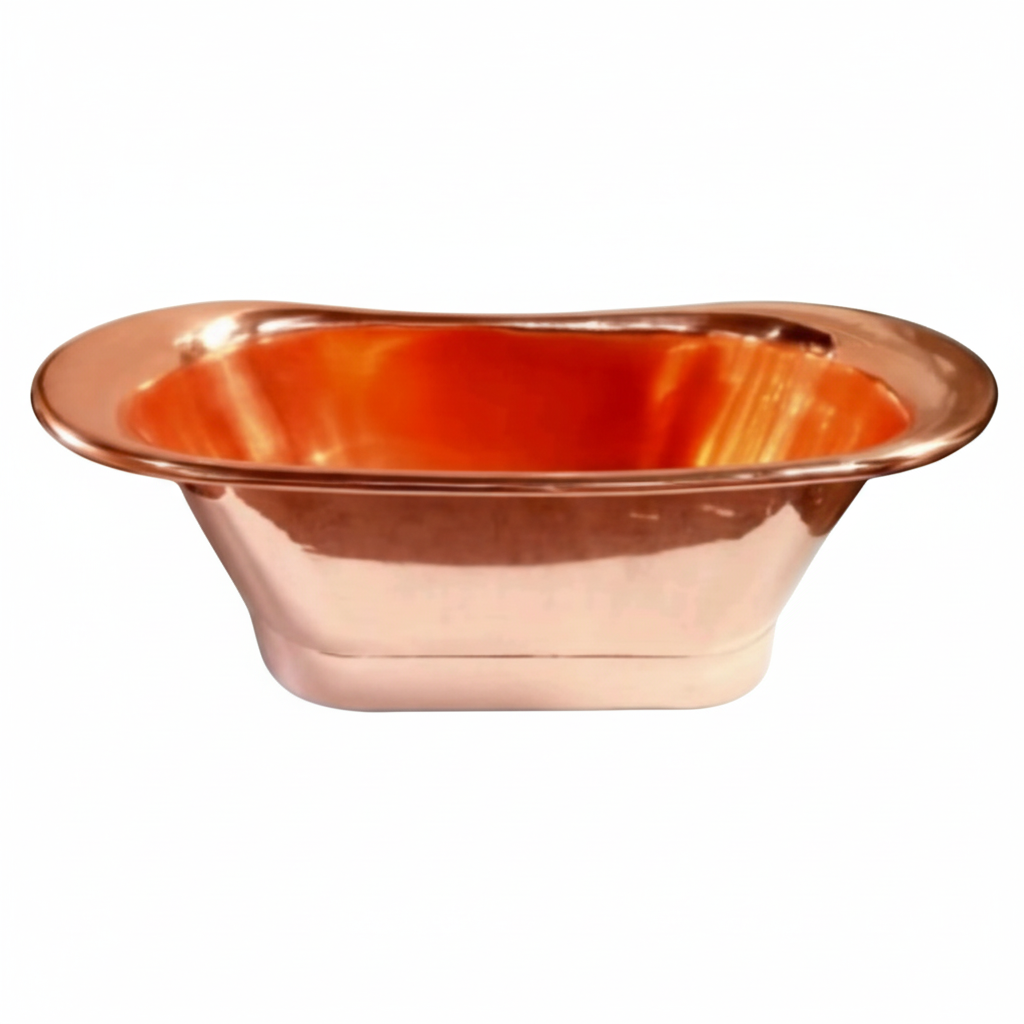 Copper bowl on a white background