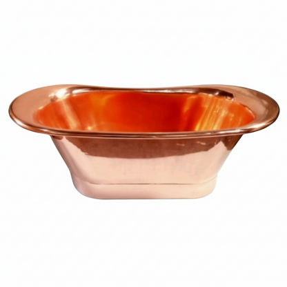 Copper bowl on a white background