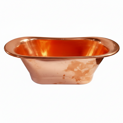 Copper bowl on a white background