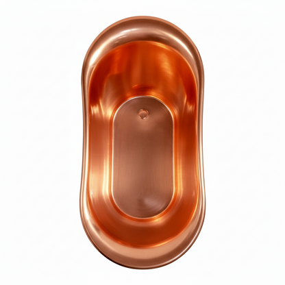Copper bathtub on a white background