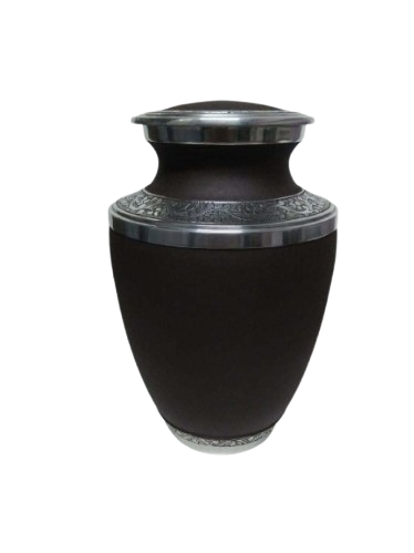 Black & White Cremation Printed Urn for Adult Ashes