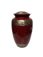Red, Black & Golden Cremation Printed Urn for Adult Ashes
