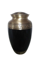 Black & Golden Cremation Printed Urn for Adult Ashes