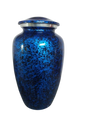Blue, Black & Silver Cremation Printed Urn for Adult Ashes