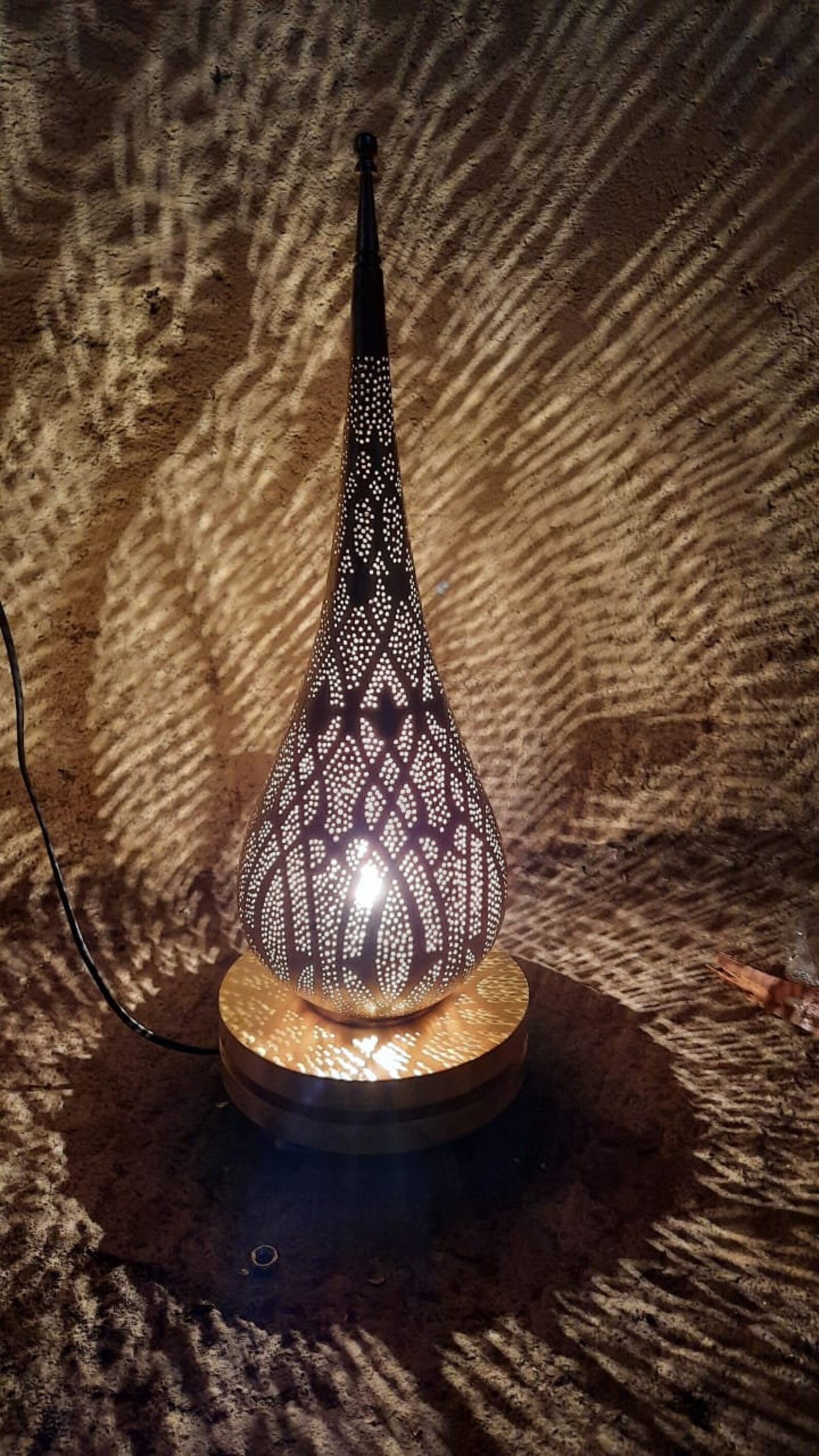 Moroccan Handmade Brass Table Lamp – Artisan-Crafted Luxury Lighting