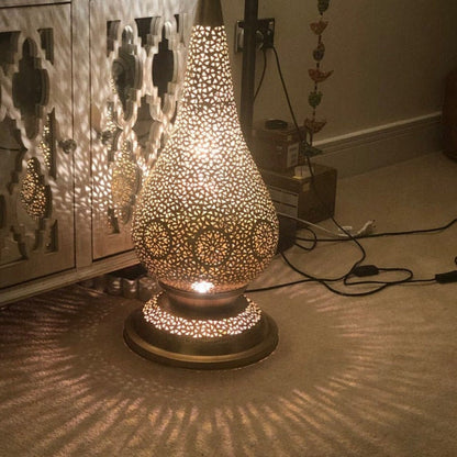 Moroccan Brass Table Lamp – Designer Lighting & Home Décor
