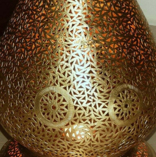 Moroccan Brass Table Lamp – Designer Lighting & Home Décor