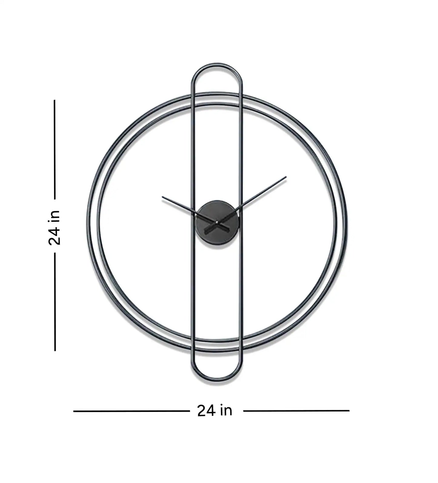 Double Ring Capsule Wall Clock