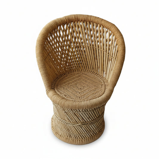 Wicker chair on a white background